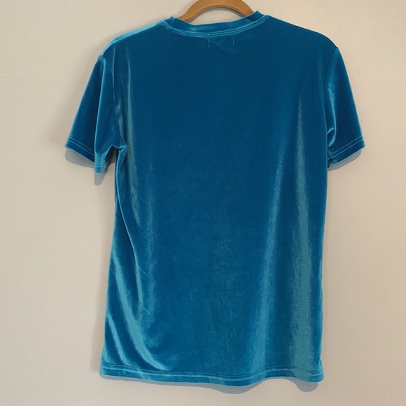 Mens/Boys Turquoise Blue Velvet Top Like New WYCBK Size Small - Picture 5 of 5